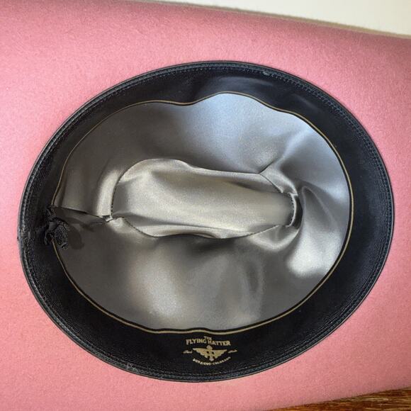 Handmade Flying Hatter Felt Cowboy Hat Pink (bachelorette/wedding) 7 3/8 main image 9